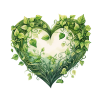 AI generated Saint Patrick Heart Shape Illustration png