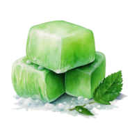 AI generated Green Candy Illustration png