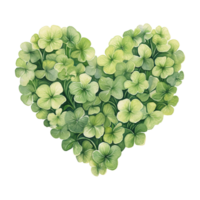 AI generated Saint Patrick Heart Shape Illustration png