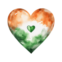 AI generated Saint Patrick Heart Shape Illustration png