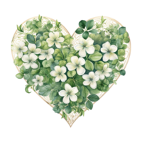 AI generated Saint Patrick Heart Shape Illustration png