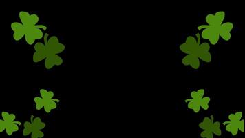 AI generated saint Patrick day animation background with green and candy coins. for the celebration of St. Patrick's Day in March intro animation video