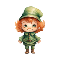 AI generated Cute Leprechaun Illustration png