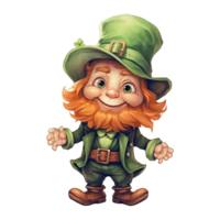 AI generated Cute Leprechaun Illustration png