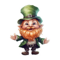 AI generated Cute Leprechaun Illustration png