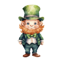 AI generated Cute Leprechaun Illustration png