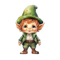 ai gegenereerd schattig elf van Ierse folklore illustratie png