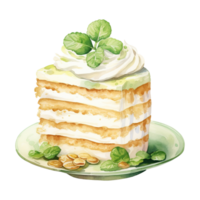 AI generated Saint Patrick Dessert Illustration png