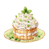 AI generated Saint Patrick Dessert Illustration png