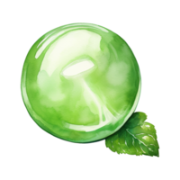 AI generated Green Candy Illustration png