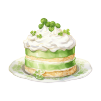 AI generated Saint Patrick Dessert Illustration png