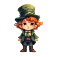 AI generated Cute Leprechaun Illustration png