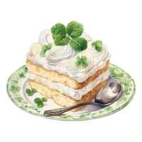 AI generated Saint Patrick Dessert Illustration png
