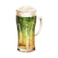 AI generated Green Beer Illustration png