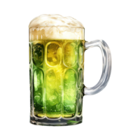 AI generated Green Beer Illustration png