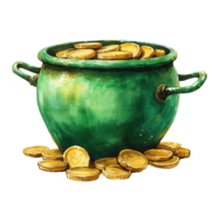 AI generated Green Cauldron Illustration png