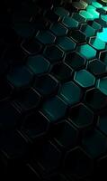 AI generated Abstract background with hexagons photo