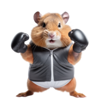 ai genererad känguru råtta i boxning handskar png
