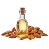 AI generated Chinese almond oil in a bottle png