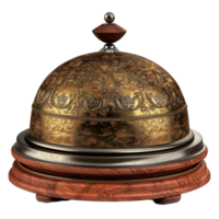 AI generated 3d model golden bell png