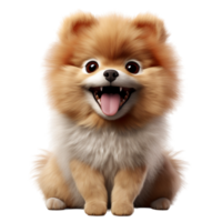 AI generated Dog pomeranian mammal animal png