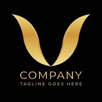 Free vector luxury golden logo collection