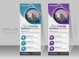 Modern Business Roll up Banner design and A simple, modern, flat and clean Roll up Banner design . Creative roll up banner . vector