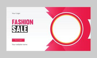 Fashion Sale Editable Social Media Web Banner vector