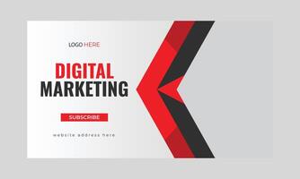 digital márketing editable social medios de comunicación bandera vector