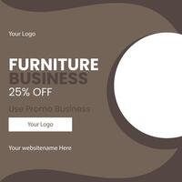 Furniture Business Social Media Post and Cover vector