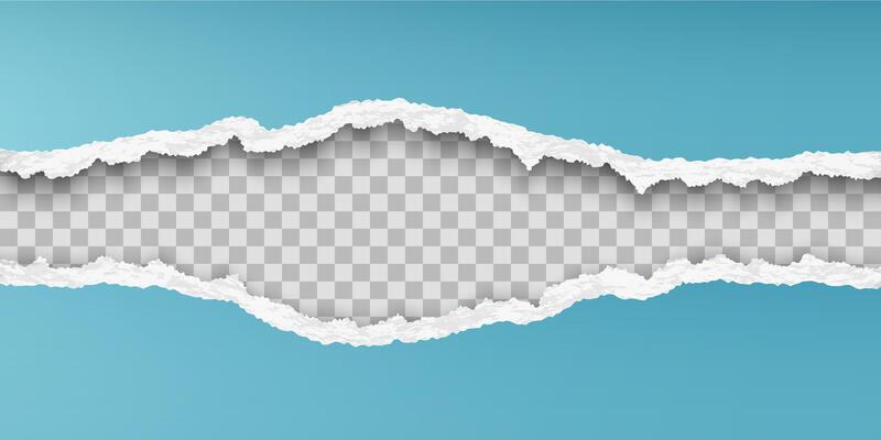 The edges of torn paper with a shadow. Vector illustration.