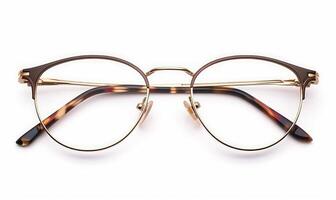 AI Generated Eyeglasses isolated on white background photo