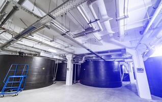 Shrimp breeding farm. Inside a shrimp farm photo