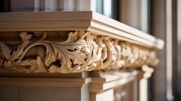 AI generated Architectural details showcasing craftsmanship photo