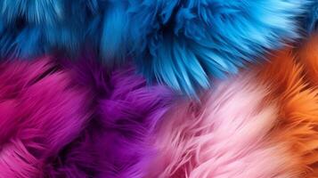 AI generated Playful and colorful abstract fur design photo