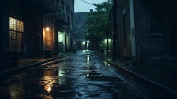 AI generated Moody urban alley with a cinematic touch photo