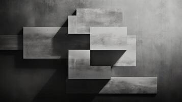 AI generated An abstract composition emphasizing brutalist shapes photo