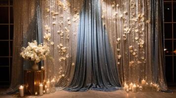 AI generated Glittering glamor backdrop, an invitation to explore refinement photo