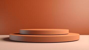 AI generated Minimalistic 3d podium with clean lines photo