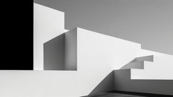 AI generated A minimalist monochrome composition with abstract forms photo