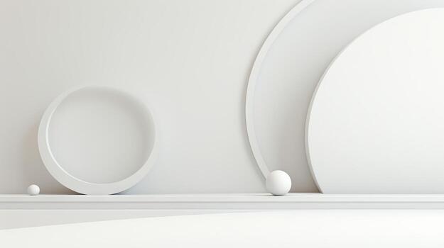 AI generated Clean and minimalistic white abstract design photo