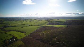 Aerial view of the countryside in England during the summer photo