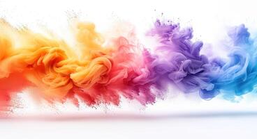 AI generated Color explosion colorful rainbow powder flight explosion photo