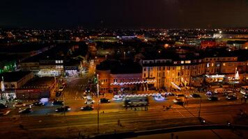 Night time in Blackpool, England photo