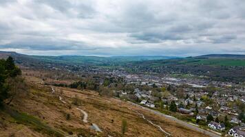 Aerial view of the little town in Yorkshire photo
