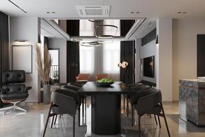 Interior design inspiration of Contemporary Minimalist style home dining room photo