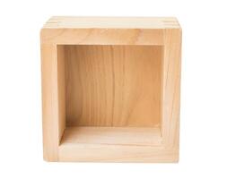 Wooden box on white photo