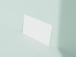 Business card mockup on white background photo