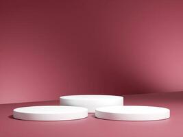3d display product minimal scene with geometric podium platform on gradient background. cylinder background 3d rendering with podium. stand for cosmetic products. photo