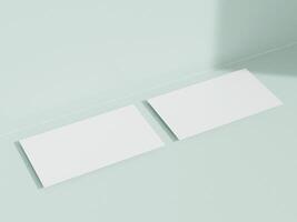 Business card mockup on white background photo